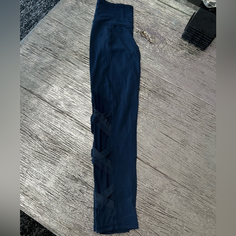 Athhleta, 7/8 High Rise Tights, Size XX-Small,Navy Blue